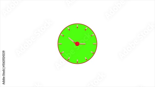 Abstract digital clock icon animation, analog new clock icon animation simple. wall clock simple icon video.
