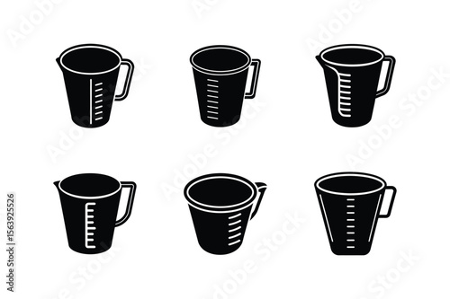measuring cup silhouette vector illustration