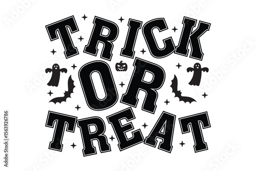 Classic Halloween Quote Typography with Ghost and Pumpkin Illustration