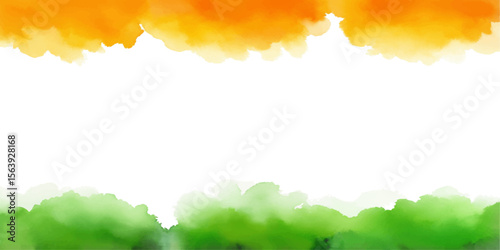 India's Tricolour: An abstract representation of the Indian flag, rendered in vibrant hues of saffron, white, and green, symbolizes unity, heritage, and national pride.
