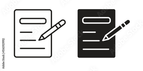 Agreement icon solid style. Flat vector illustration.