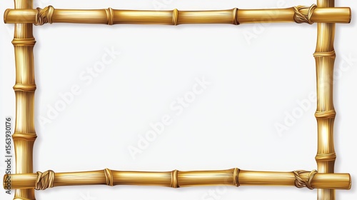 Golden Bamboo Frame, illustration , border