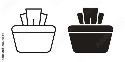 baby wipe icon solid style. Flat vector illustration.