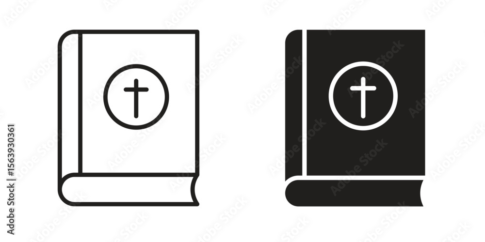 Bible icon solid style. Flat vector illustration. Bible icon solid style. Flat vector illustration.