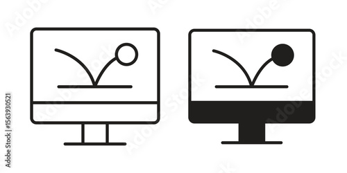 Bounce rate icon solid style. Flat vector illustration.
