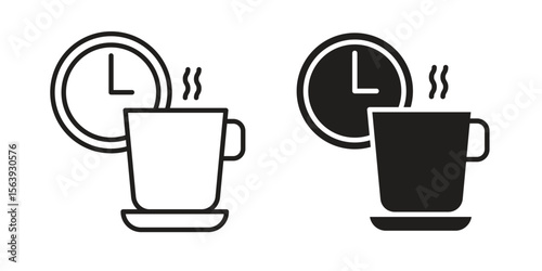 Break icon solid style. Flat vector illustration.