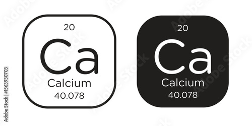 Calcium icon solid style. Flat vector illustration.