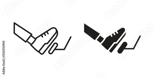 car pedal icon solid style. Flat vector illustration.