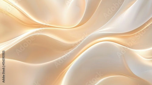 Golden Silk Waves Abstract Satin Texture Background, elegant , smooth