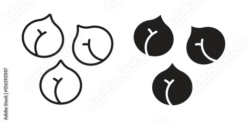 Chickpeas hummus icon solid style. Flat vector illustration.