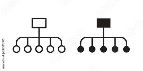 classification icon solid style. Flat vector illustration.