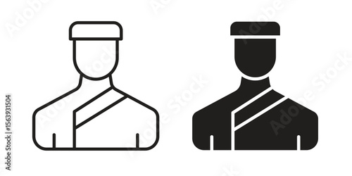 Concierge icon solid style. Flat vector illustration.