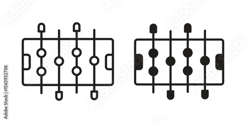 Foosball icon solid style. Flat vector illustration.