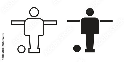 Foosball icon solid style. Flat vector illustration.
