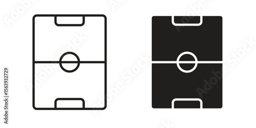 Football field icon solid style. Flat vector illustration.