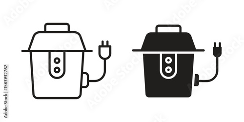 Garbage disposal icon solid style. Flat vector illustration.