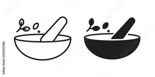 Herbal medicine icon solid style. Flat vector illustration.