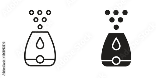 Humidifier icon solid style. Flat vector illustration.