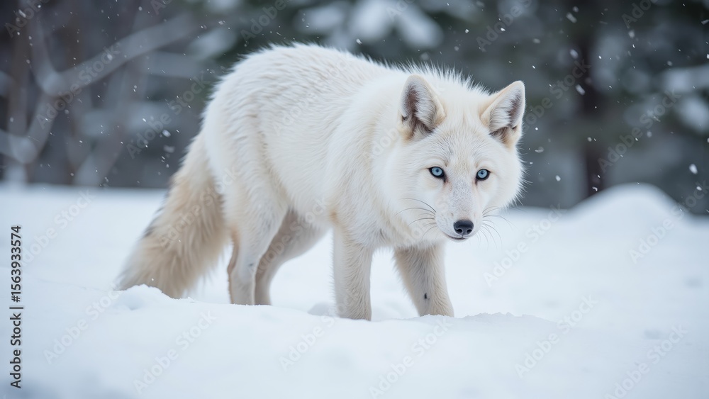 Obraz premium Winter Wildlife Wonders A Glimpse into the Frozen Forest