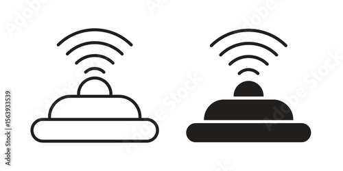 Infrared icon solid style. Flat vector illustration.