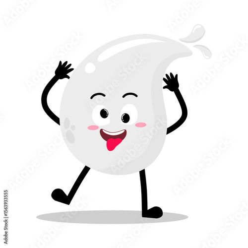Cute Hand Drawn Silly white Blood Drop Teasing