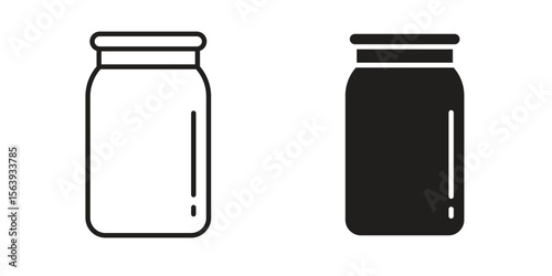 Фотография Jar icon solid style. Flat vector illustration.