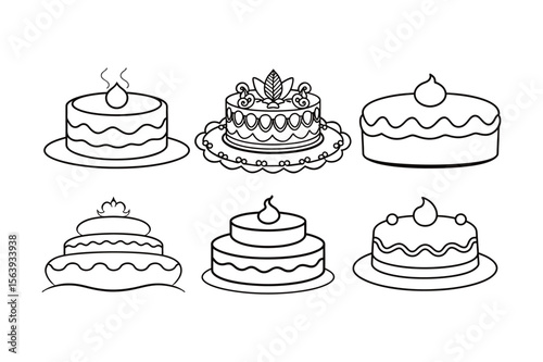 set of wedding cakes