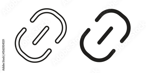 Link icon solid style. Flat vector illustration.