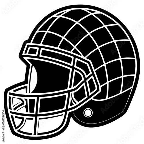 American Football Helmet Illustration
