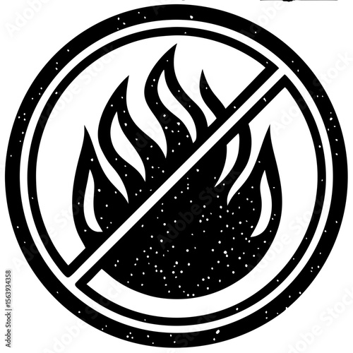 No Fire Symbol Warning Sign