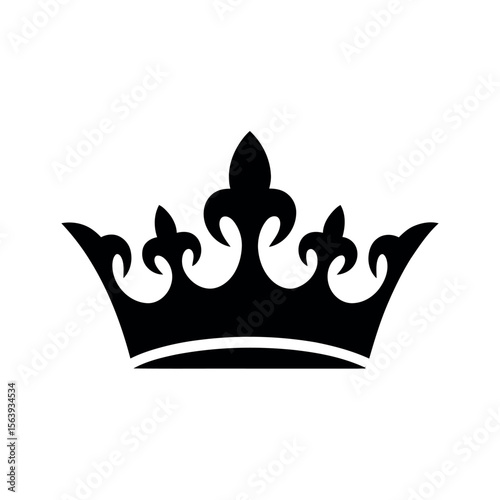 Crown Silhouette on white background