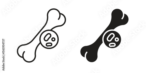 Multiple myeloma icon solid style. Flat vector illustration.