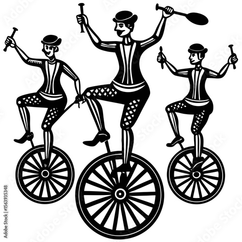 Unicycle Performer Illustration Guide