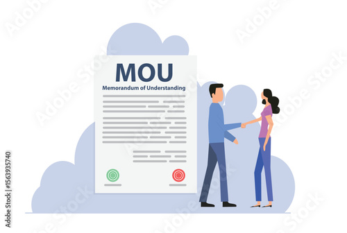 mou, memorandum of understanding legal document agreement stamp