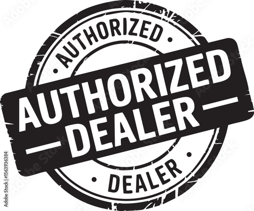 Authorized dealer stamp vector image for official business and retail sales