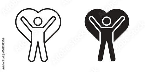 Wellness icon solid style. Flat vector illustration.