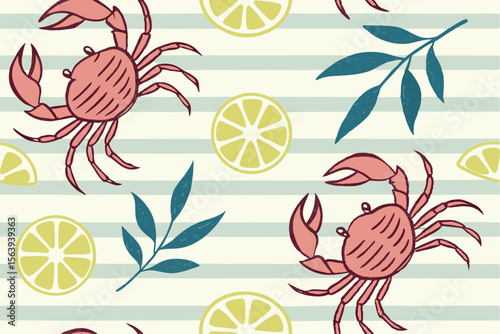 Creative summer, seasonal vibe seamless pattern