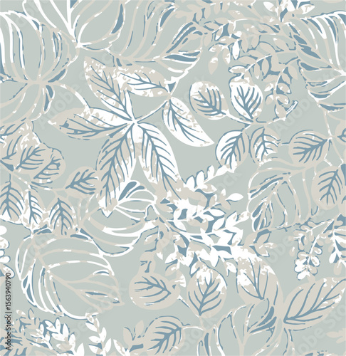 Abstract art nature background vector. Modern shape line art wallpaper. Boho foliage botanical tropical leaves and floral pattern design for summer sale banner , wall art, prints and fabrics.