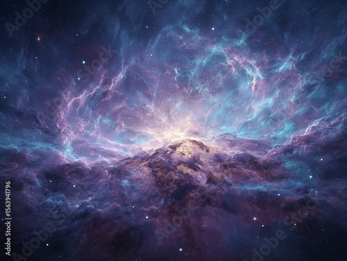 Abstract nebula space purple