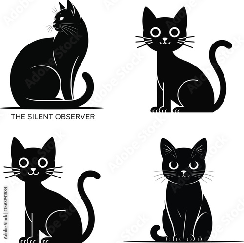 Eye-Catching Black Cat Drawing