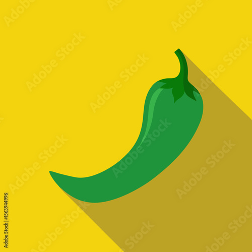vector illustration of a yellow pepper