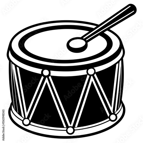 drum and drumsticks