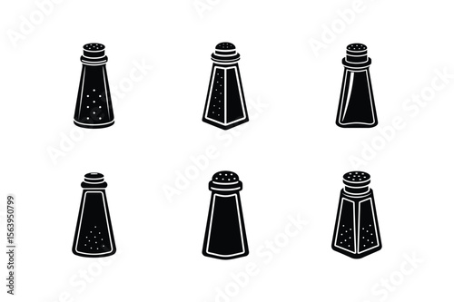 salt shaker icon silhouette vector illustration