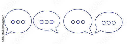 Chat icon. Comment icon set