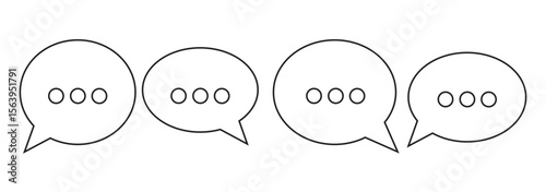 Chat icon. Comment icon set