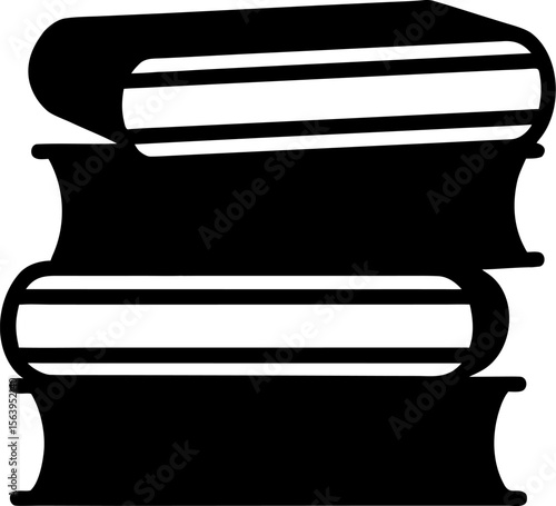 Closed Book silhouette outline and colorfull Vector Icons