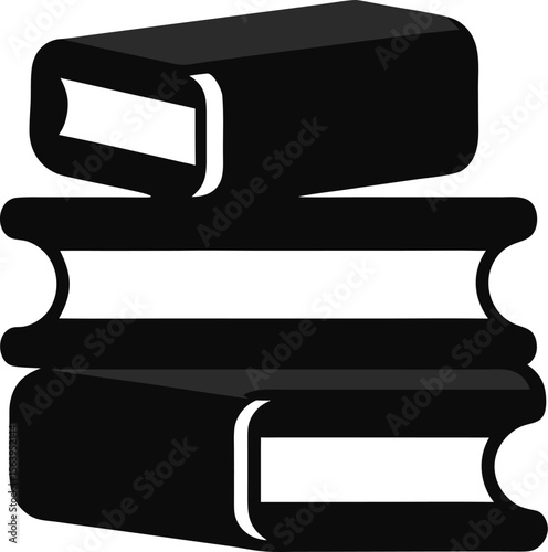 Closed Book silhouette outline and colorfull Vector Icons