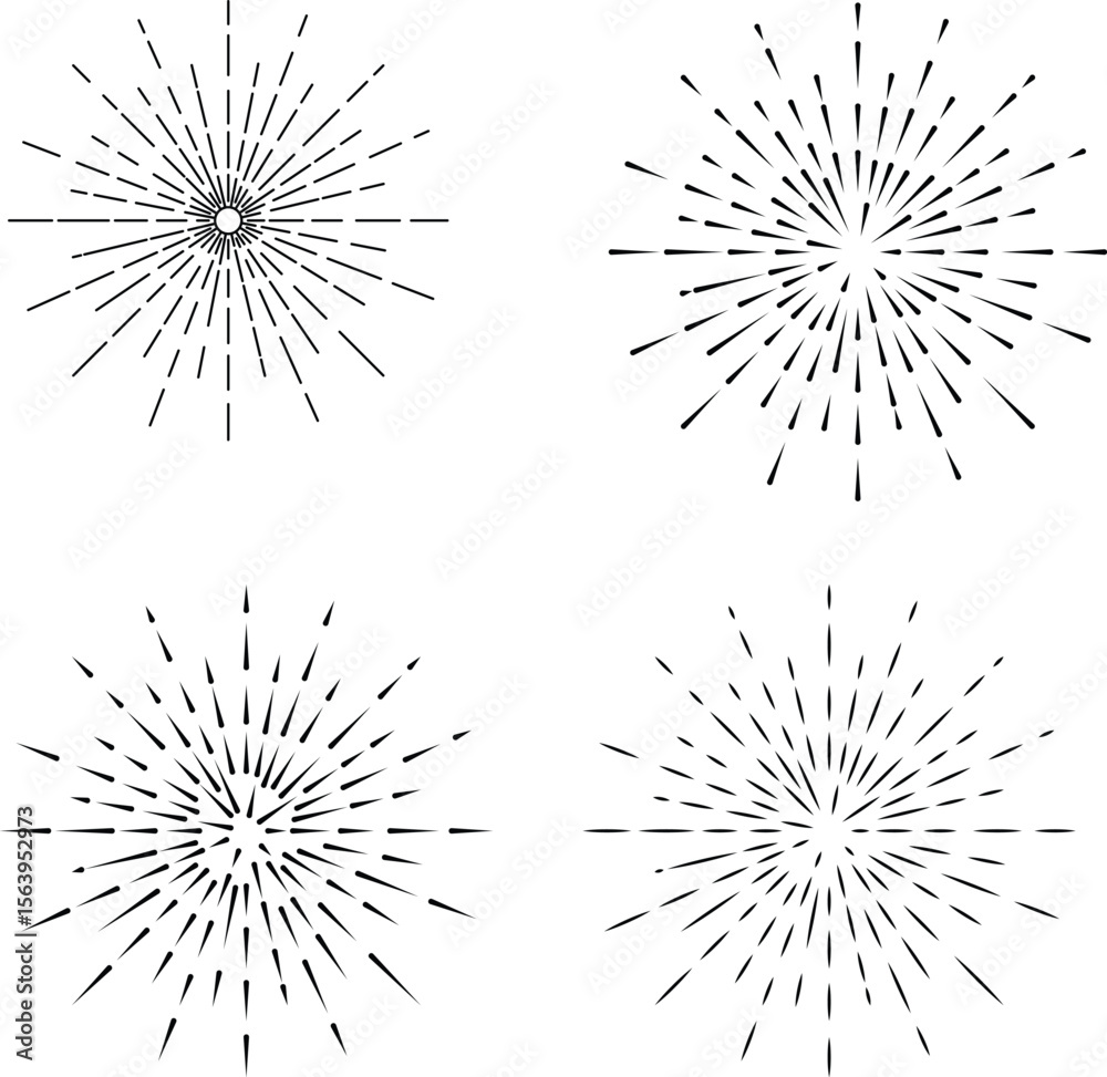 Fototapeta premium Fireworks on white background, fireworks clipart no background, icon, vector
