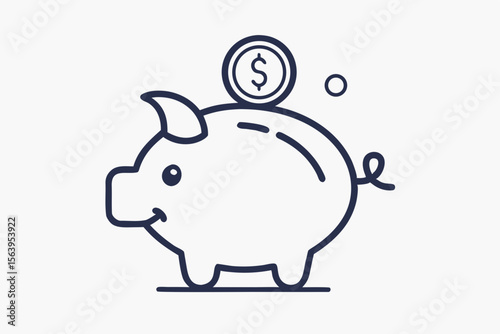 clean mono line simple vector icon graphic