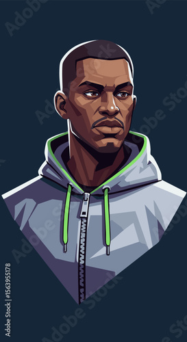 Casual Hooded Man Portrait